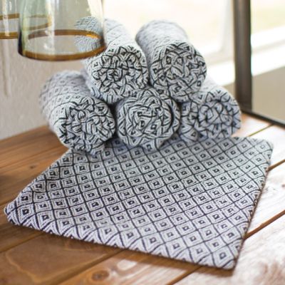 Diamond Pattern Cloth Napkin Set of 6