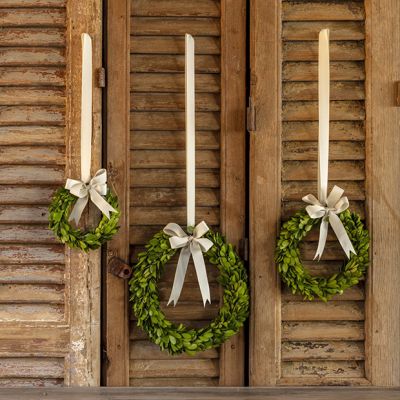 Hanging Boxwood Wreath Collection Set of 3