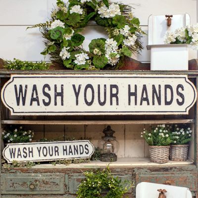 Wash Your Hands Wall Sign