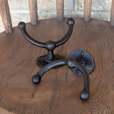 Wishbone Inspired Cast Iron Towel Hook Set of 4