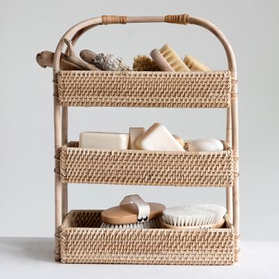 Rattan Tiered Tray