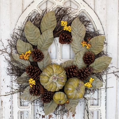 Pumpkin and Berry Fall Wreath