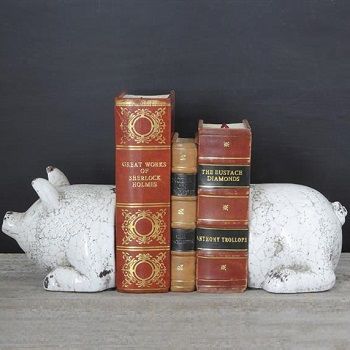 Pig Bookends | Decorative Bookends | Animal Bookends