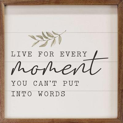 Live For Every Moment Greenery Wall Art
