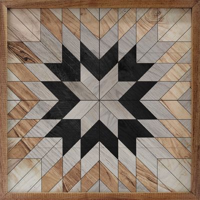 Wooden Star Pattern Wall Art