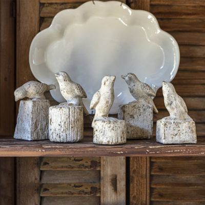 Perched Bird Tabletop Decor Collection Set of 5
