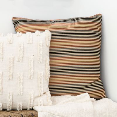 Square Striped Accent Pillow