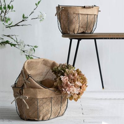 Lined Nesting Baskets Set of 3