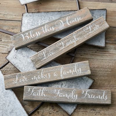 Inspirational Wood Tabletop Signs Set of 4