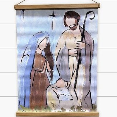 Abstract Nativity Hanging Canvas Wall Art