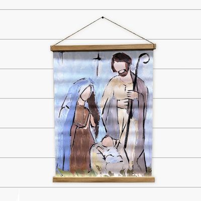 Abstract Nativity Hanging Canvas Wall Art