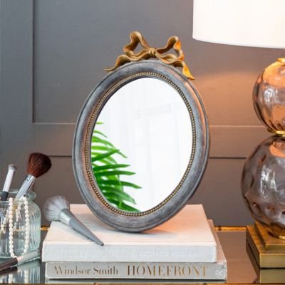 Accent Mirror With Bow Oval