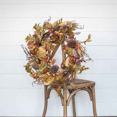 Acorn and Pinecone Autumn Wreath