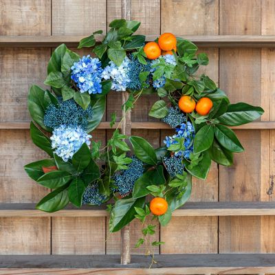 Hydrangea and Citrus Wreath