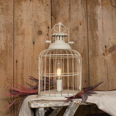 Aged Metal Birdcage LED Lantern