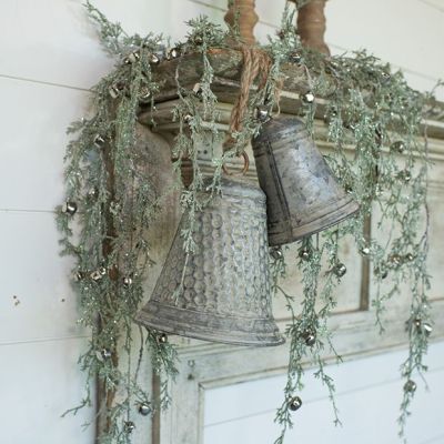 Aged Old Metal Bell Set of 2