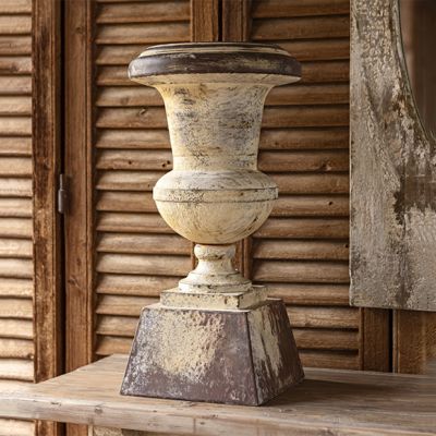 Aged Pedestal Urn Pot