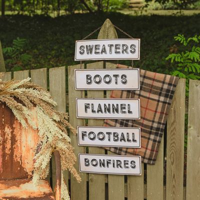 All Things Fall Stacked Hanging Sign