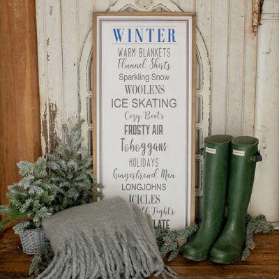 All Things Winter Framed Wall Sign