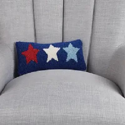 Americana Farmhouse Patriotic Stars Pillow