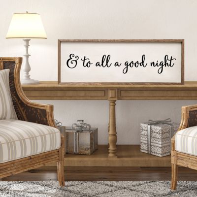 And To All A Good Night White Wall Art