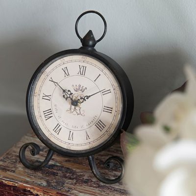 Antique Inspired Classic Round Table Clock