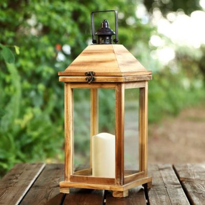 Antique Streetlight Style Wood Lantern