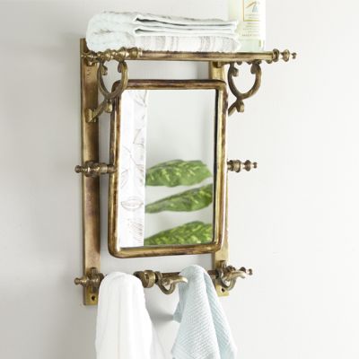 Antique Style Rectangle Mirror With Finials