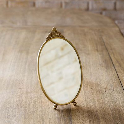 Antiqued Brass Vanity Mirror