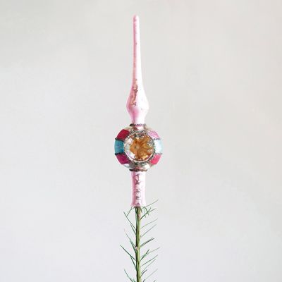 Antiqued Glass Tree Topper