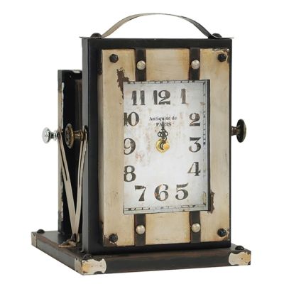 Antiqued Vintage Inspired Tabletop Clock