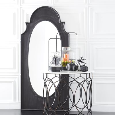 Arched Elegance Wood Framed Mirror