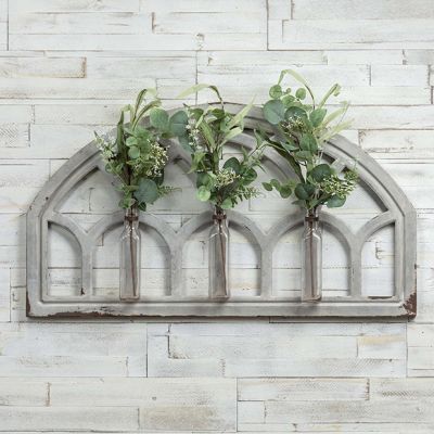 Arched Frame Triple Vase Wall Decor