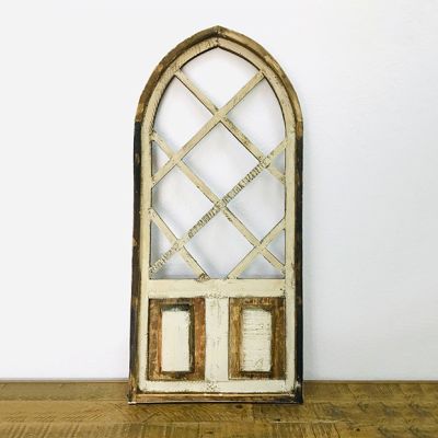Arched Latticework Rustic Window Frame Wall Panel