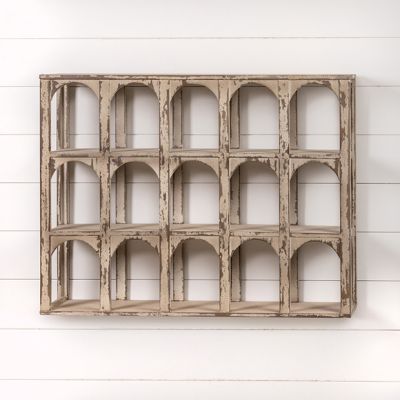 Arched Wood Cubbies Wall Decor