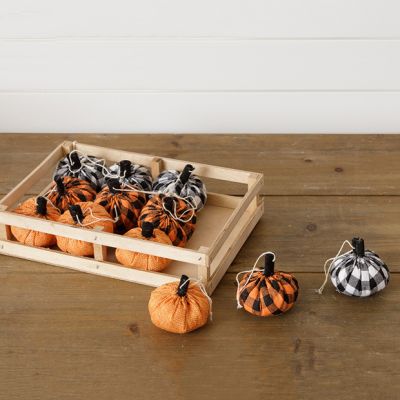 Assorted Decorative Patterned Pumpkins Set of 12
