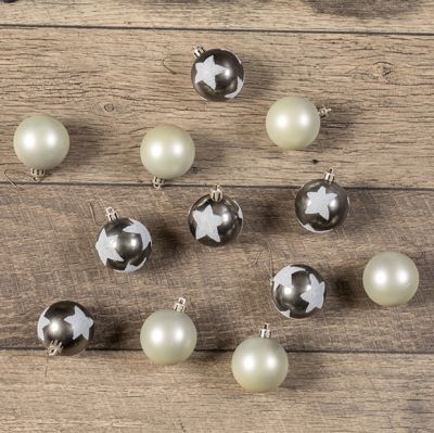 Assorted Holiday Ball Ornaments With Stars