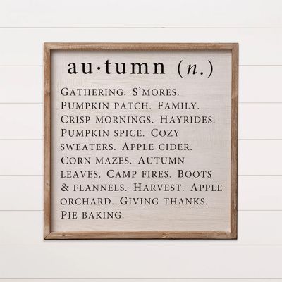 Autumn Definition Wood Wall Art