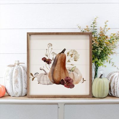 Autumn Gourds Framed Wall Art