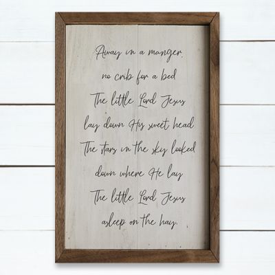 Away In A Manger Wood Wall Decor