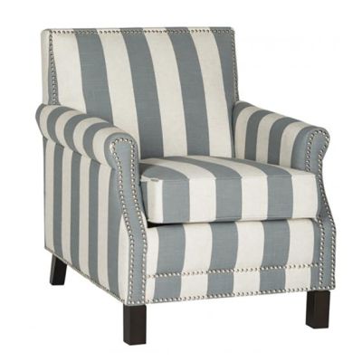 Awning Striped Roll Arm Chair