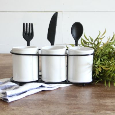 Flatware Caddy Crock