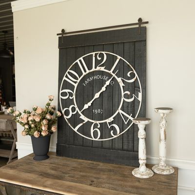 Barn Door Wooden Wall Clock