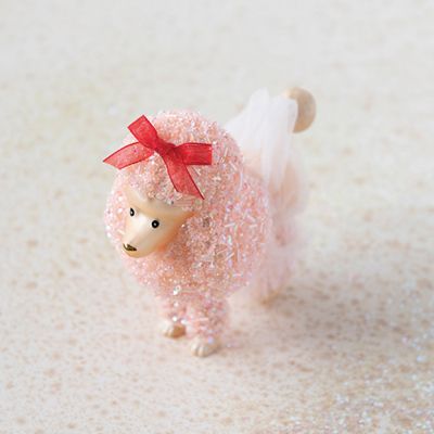 Beaded Glass Poodle with Tutu Ornament