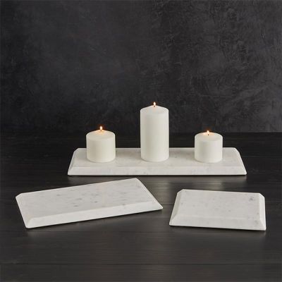 Beautiful Accents Marble Candle Stand Set of 3