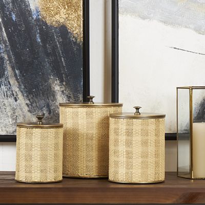 Beautiful Boho Decorative Lidded Jars Set of 3