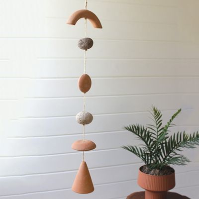 Beautiful Boho River Rock Chimes