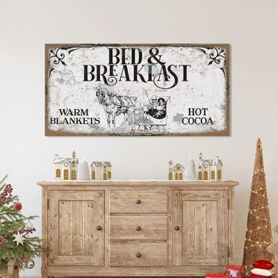 Bed & Breakfast Sleigh Canvas Wall Art