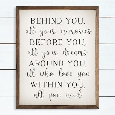 Behind You Before You Around You Within You White Wall Art 