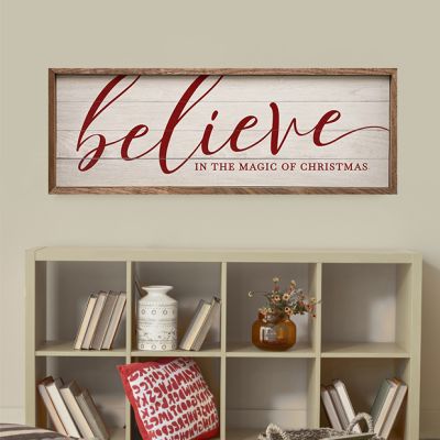 Believe In The Magic Red White Wall Art